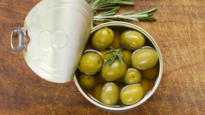 Olives in a can