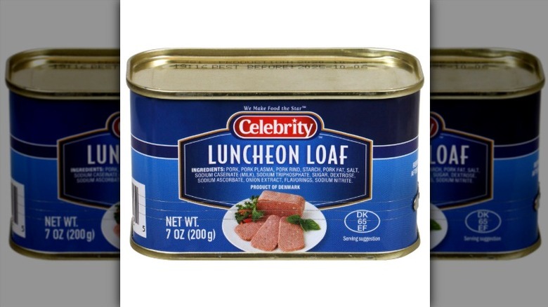 can of Celebrity luncheon loaf