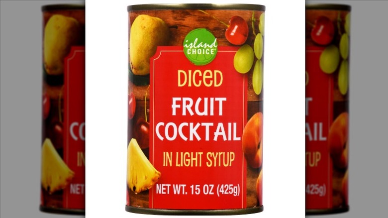 can of Island Choice diced fruit cocktail