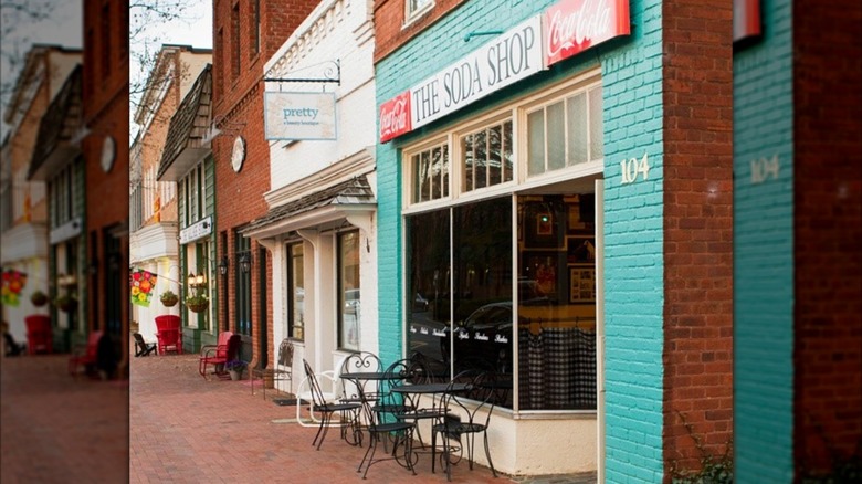 Exterior of The Soda Shop in Davidson.