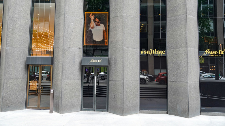 The exterior of Nusr-Et in New York City.