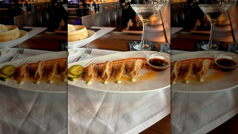 Dumplings on a plate