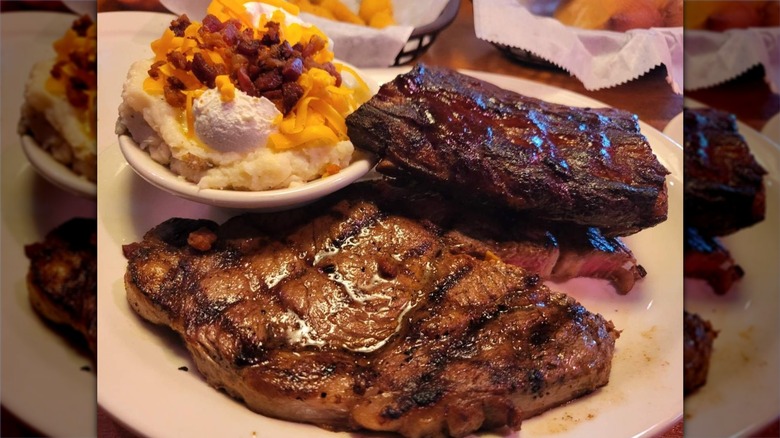 Steak and ribs from Texas Roadhouse