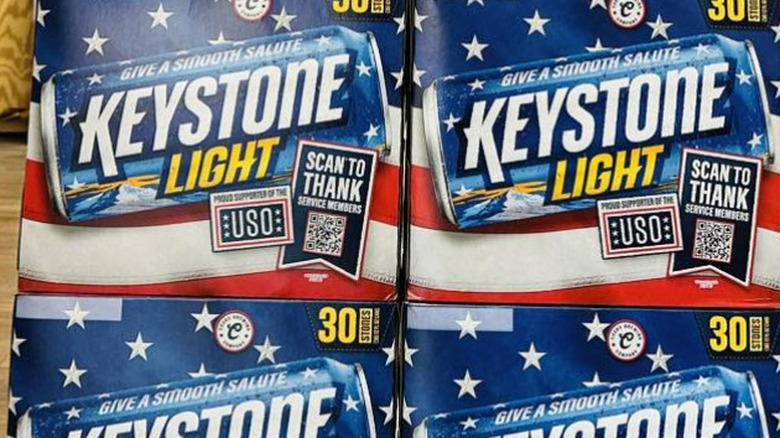 Keystone Light 30-count American flag boxes