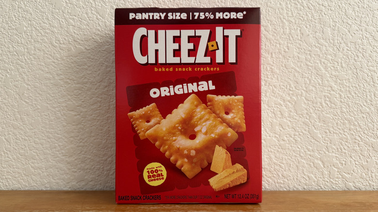 Cheez-It box on wooden table