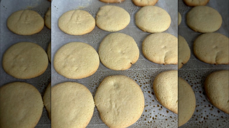Baking sheet of tea cakes
