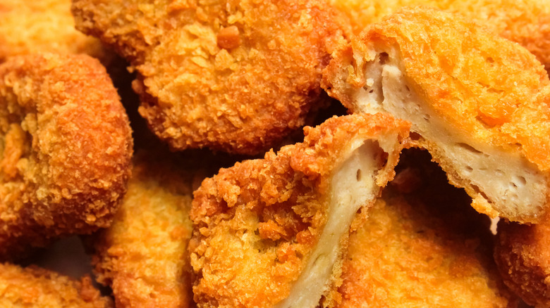 Close-up of chicken nuggets.