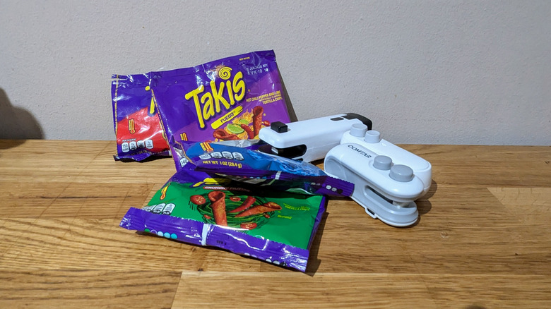 takis bags with all three sealers