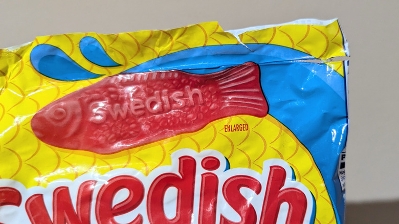 swedish fish bag close up