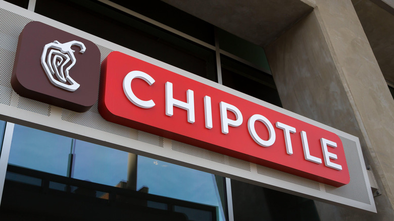 Chipotle storefront sign