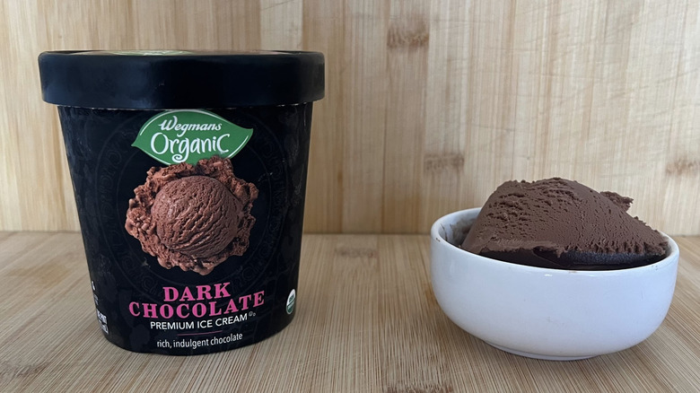 Pint of Wegmans chocolate ice cream