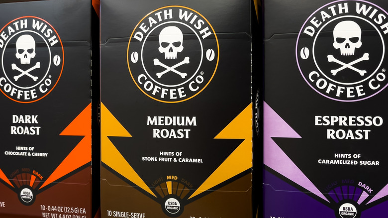 Boxes of Death Wish coffee