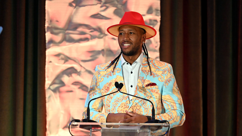 Darnell Ferguson on stage at an event