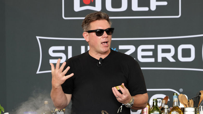 Tyler Florence giving a presentation