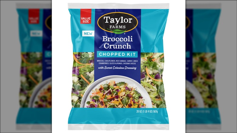 Taylor Farms Broccoli Crunch Salad Kit on a white background.