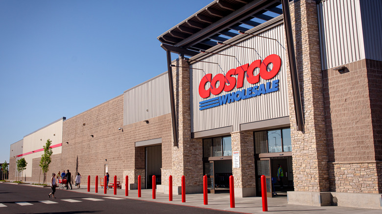 Shoppers outside a Costco store in Bend, Oregon