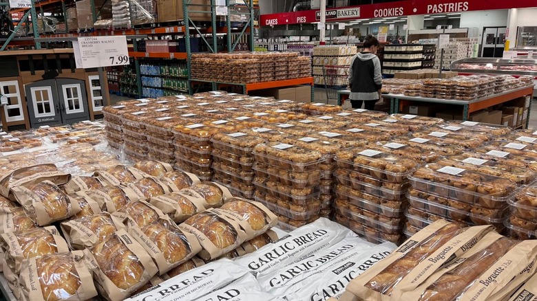 Various baked goods in Costco's bakery section