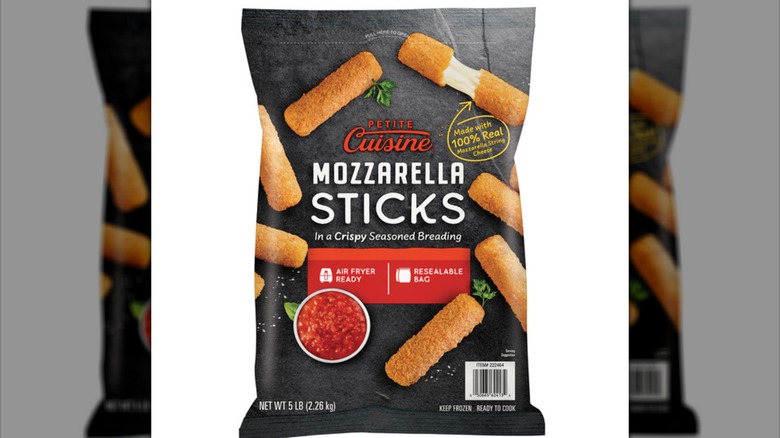 A bag of the Petite Cuisine Mozzarella Sticks