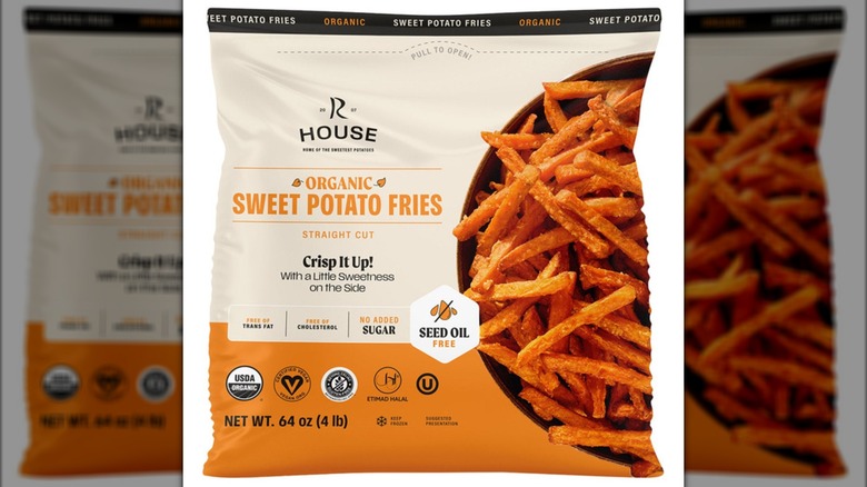 A bag of the Russet House Organic Sweet Potato Fries