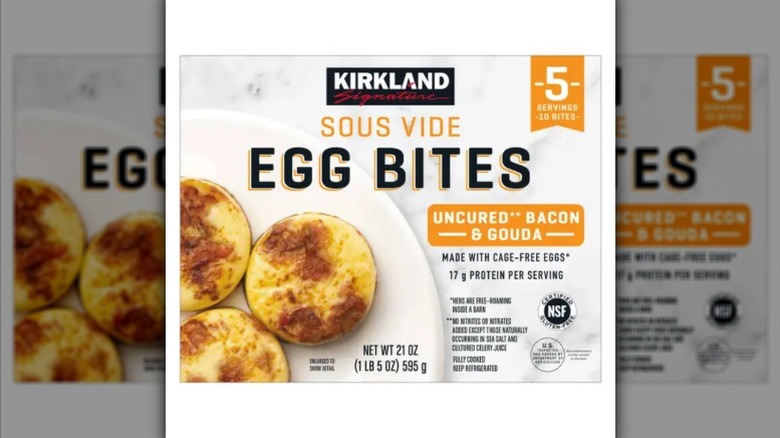 A packet of Costco Kirkland Signature sous vide egg bites