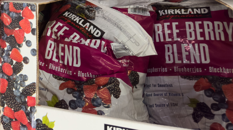 Bags of Kirkland Signature Three Berry Blend