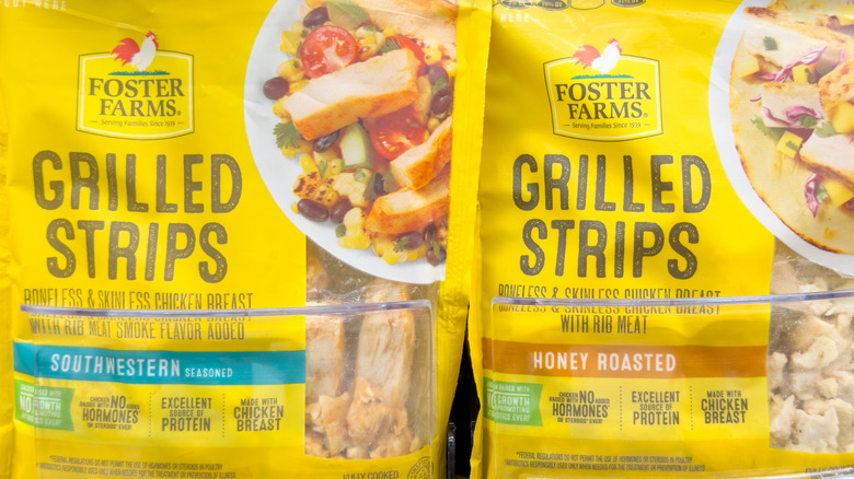 Bags of Foster Farms Grilled Strips