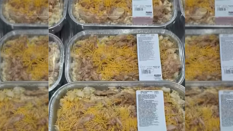 BBQ Chicken Mac and Cheese with Bacon on Costco display