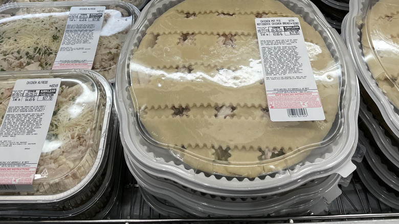 Kirkland Chicken Pot Pie on Costco display
