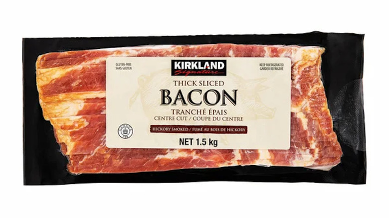 Kirkland Thick Sliced Bacon in packaging