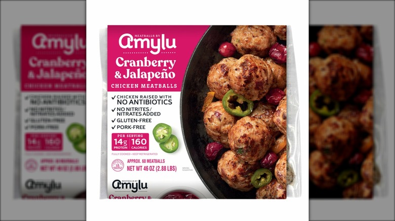 Package of Amylu Cranberry & Jalapeno Chicken Meatballs