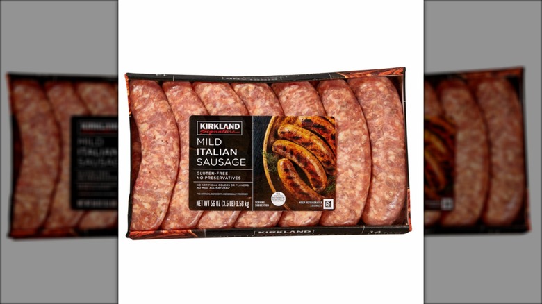Kirkland Signature Mild Italian Sausage, available at Costco