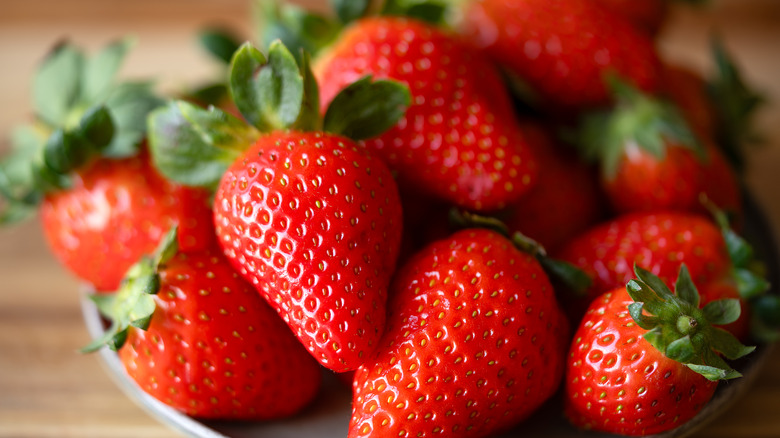 Plate of strawberries