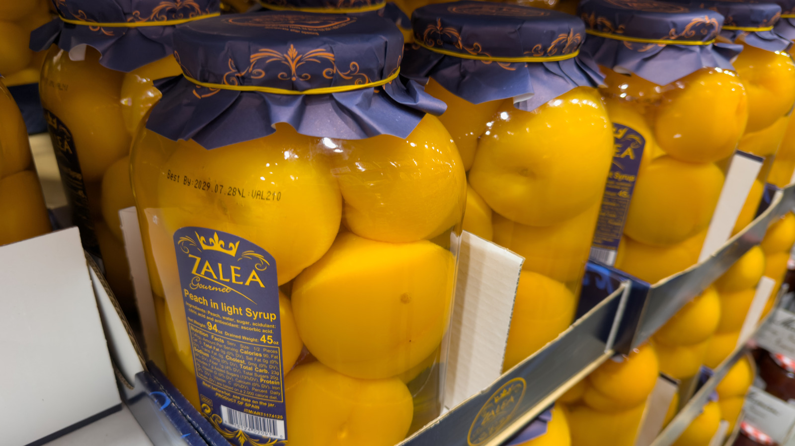 Costco Shoppers Love Zalea Jarred Peaches But Have One Major Complaint