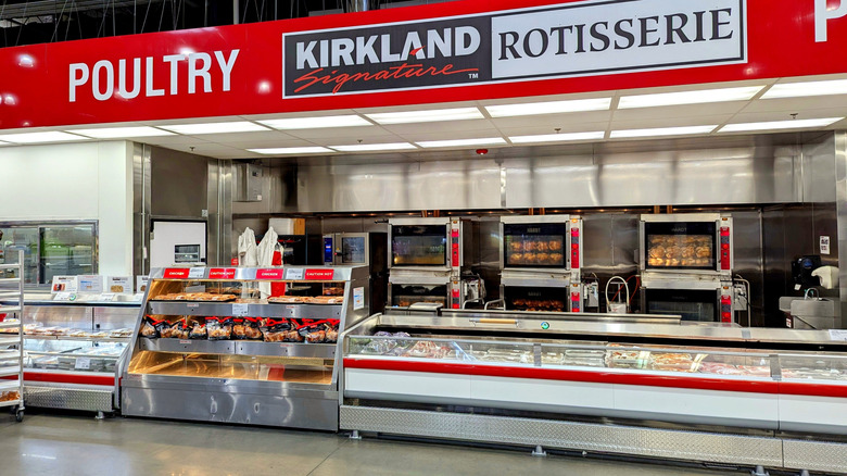The rotisserie section of Costco's Kirkland Signatur deli.