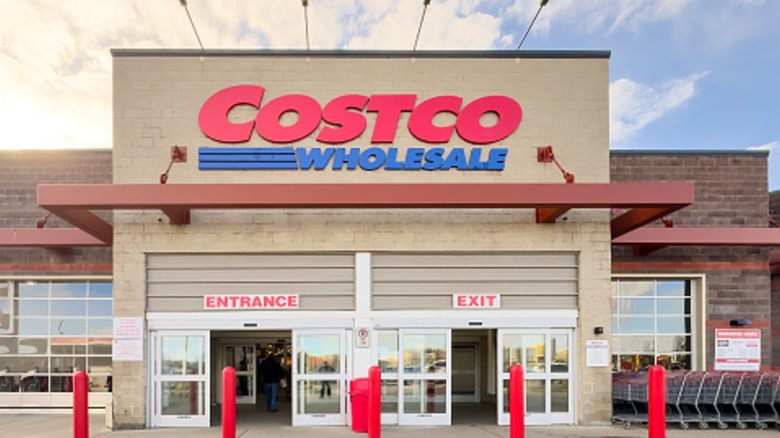 entrance to a Costco wholesale warehouse