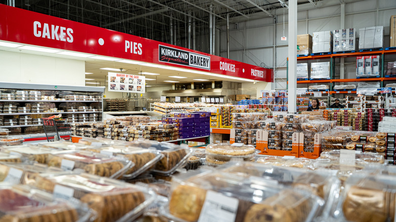 A view of the Kirkland Signature Bakery inside of a Costco location.