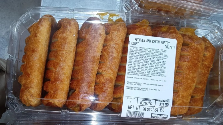 Box of peaches and cream pastry from Costco
