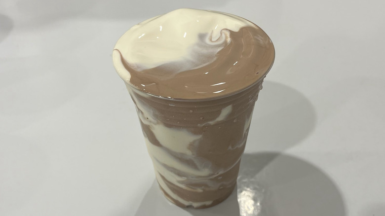 A cup of twist soft serve at the Costco food court
