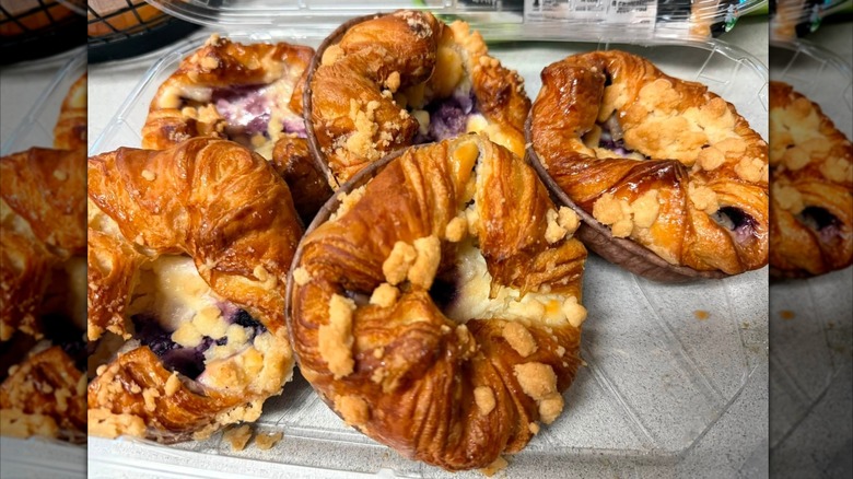 Costco Blueberry Cheesecake Caramelized Croissants in open package