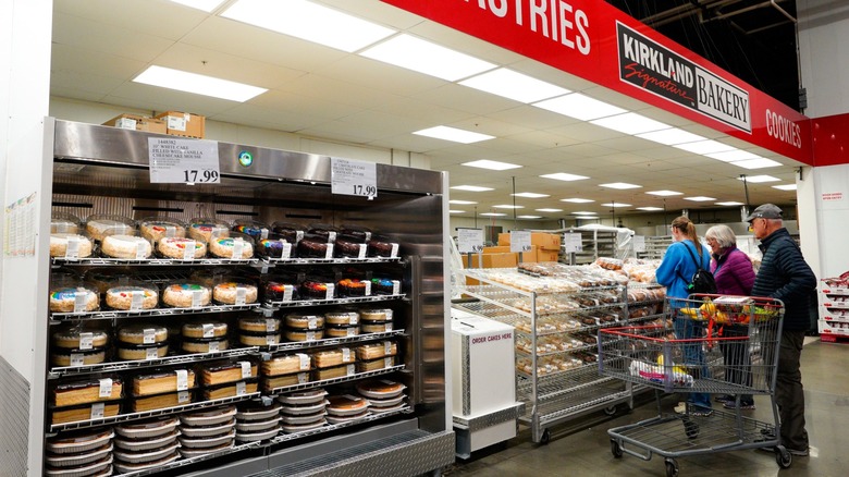 People shopping in Costco's pastry section