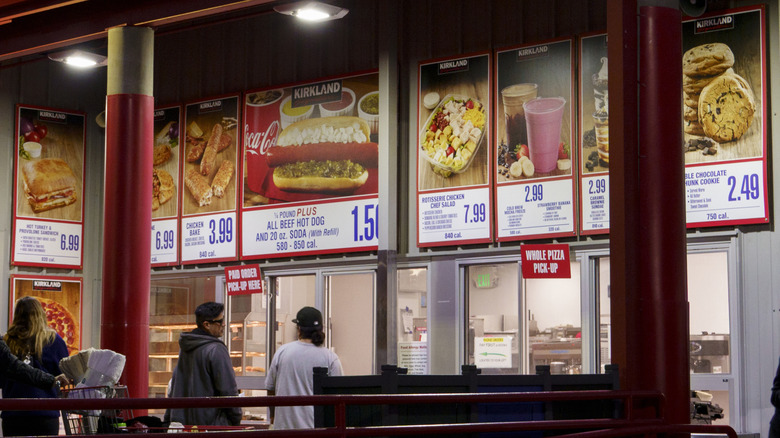 customers at a Costco food court
