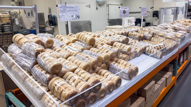 Packs of bagels at Costco