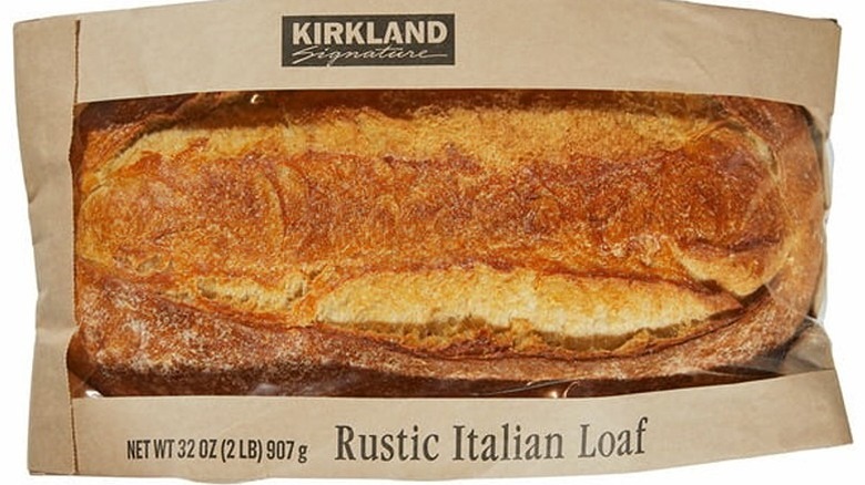 A loaf of Kirkland Signature Rustic Italian Bread