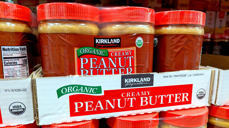 Kirkland organic peanut butter in box