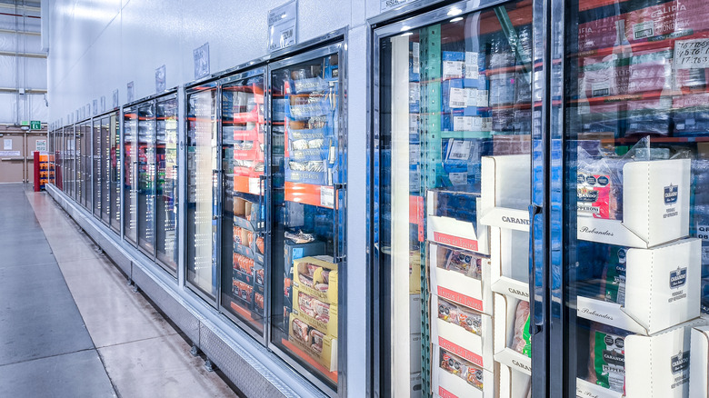 refrigerated foods case at Costco