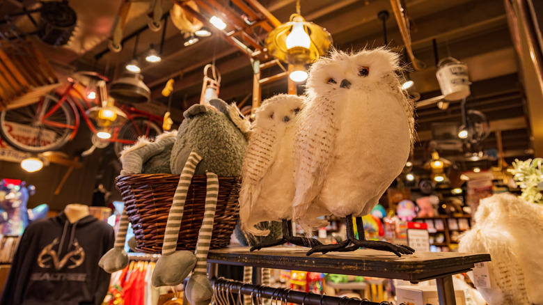 The gift shop section of a Cracker Barrel restaurant.
