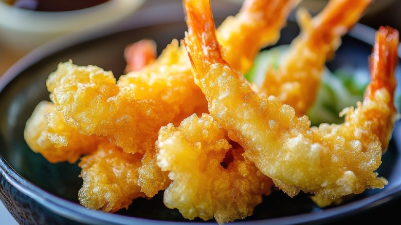 Shrimp tempura, which are frequently classified as 