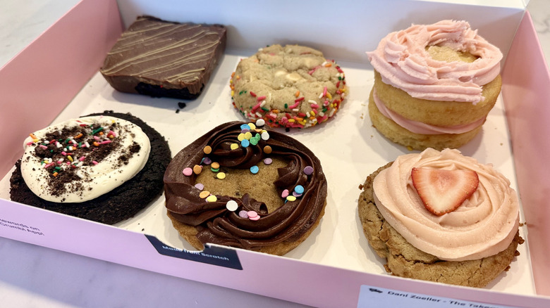 Collection of Crumbl birthday cookies