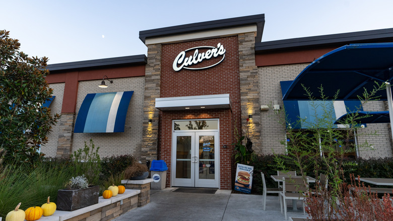 The front doors of a Culver's restaurant
