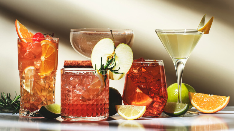 A selection of cocktails